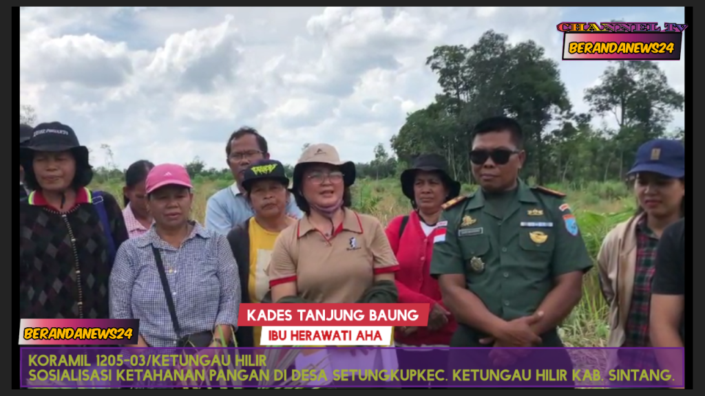 KORAMIL 1205-03/KETUNGAU HILIR SOSIALISASI KETAHANAN PANGAN DI DESA Tanjung Baung.KEC. KETUNGAU HILIR KAB. SINTANG.